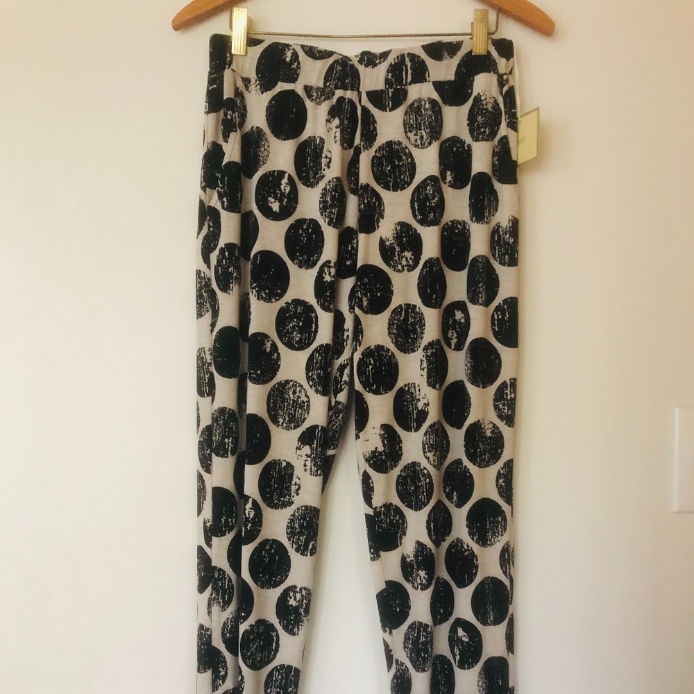 Comfy USA Pants Pull On NWT Lightweight Polka Dot